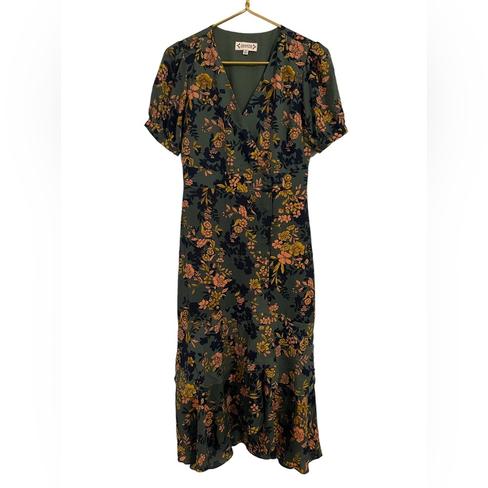 Nanette Lepore dress Size 2 floral pattern and ruffle bottom - Picture 1 of 8